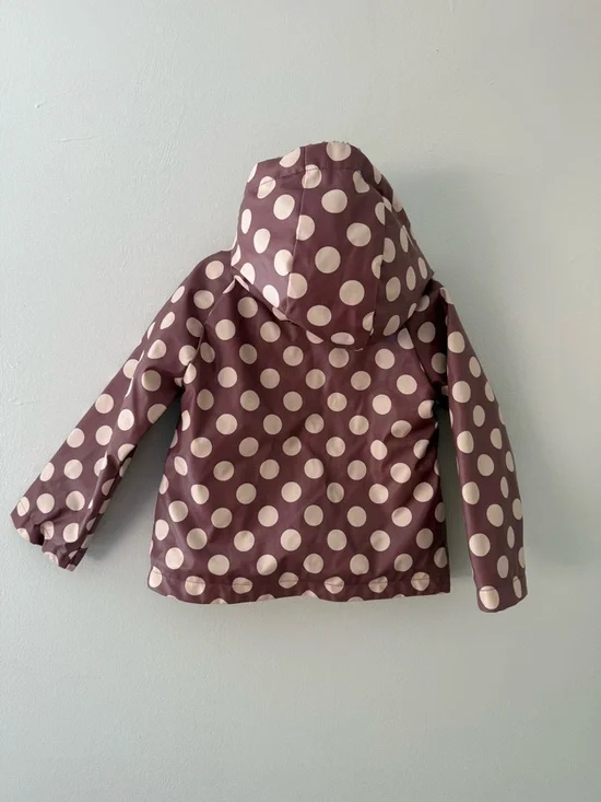 Toddler Lined Spring Raincoat Jacket Size 2T Me Jane Mini Pink Polka Dot EUC - Picture 4 of 10